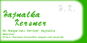 hajnalka kersner business card